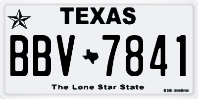 TX license plate BBV7841