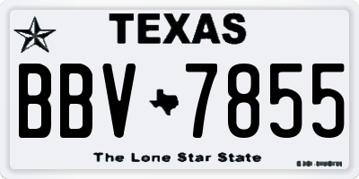 TX license plate BBV7855