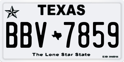 TX license plate BBV7859
