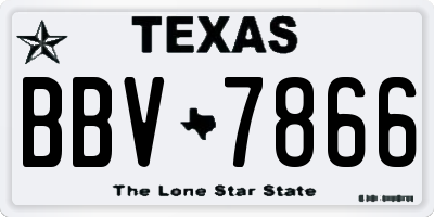 TX license plate BBV7866