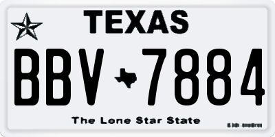 TX license plate BBV7884