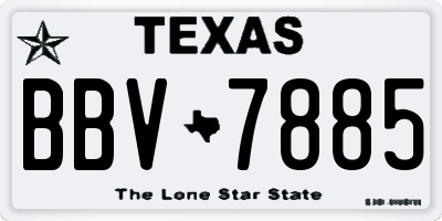 TX license plate BBV7885