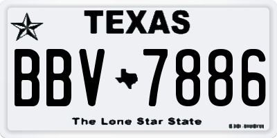 TX license plate BBV7886