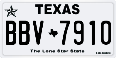 TX license plate BBV7910