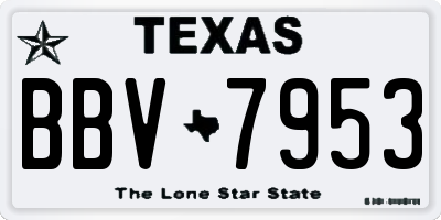 TX license plate BBV7953