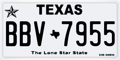 TX license plate BBV7955