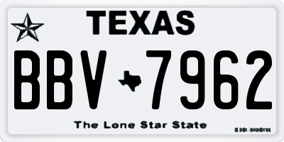 TX license plate BBV7962