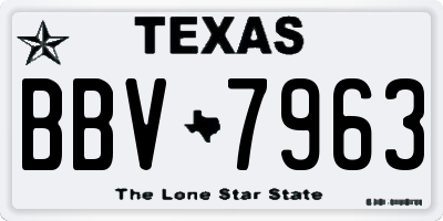 TX license plate BBV7963