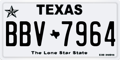 TX license plate BBV7964