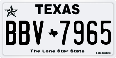 TX license plate BBV7965