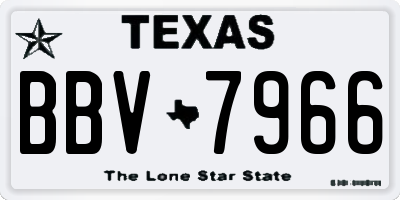 TX license plate BBV7966