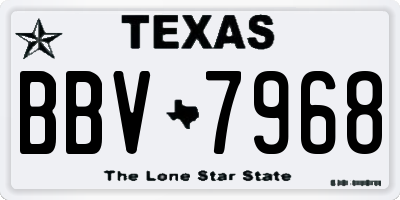 TX license plate BBV7968