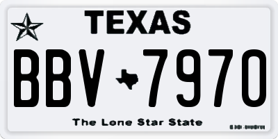 TX license plate BBV7970