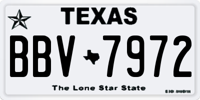 TX license plate BBV7972