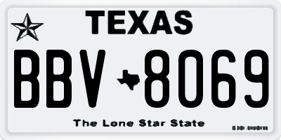 TX license plate BBV8069