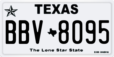 TX license plate BBV8095