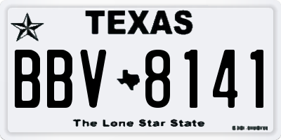 TX license plate BBV8141