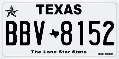 TX license plate BBV8152