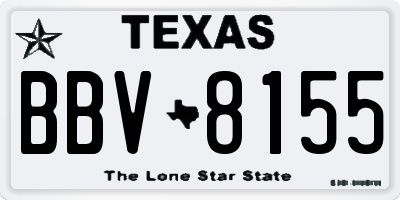 TX license plate BBV8155