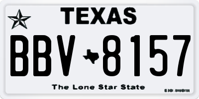 TX license plate BBV8157