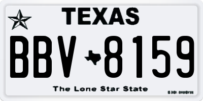 TX license plate BBV8159