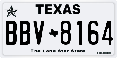 TX license plate BBV8164