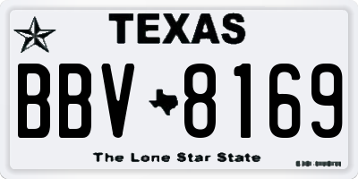 TX license plate BBV8169