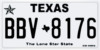 TX license plate BBV8176