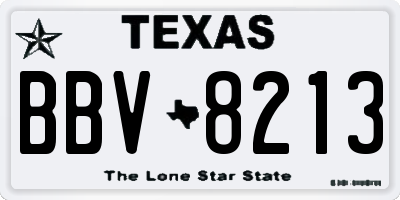 TX license plate BBV8213