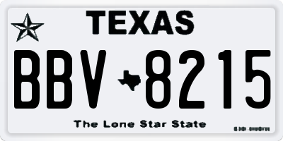 TX license plate BBV8215