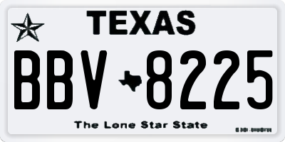 TX license plate BBV8225