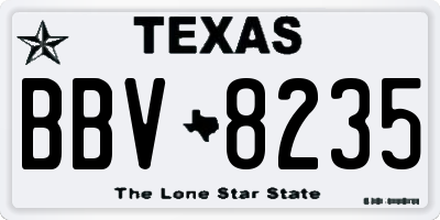 TX license plate BBV8235