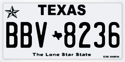 TX license plate BBV8236