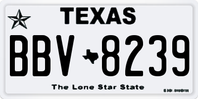 TX license plate BBV8239