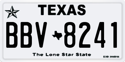 TX license plate BBV8241