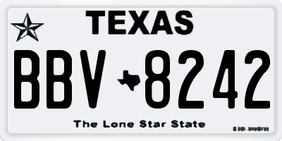 TX license plate BBV8242