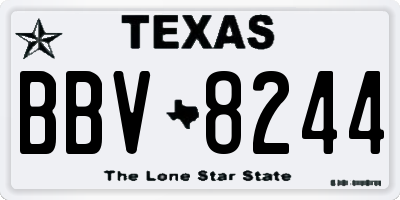 TX license plate BBV8244