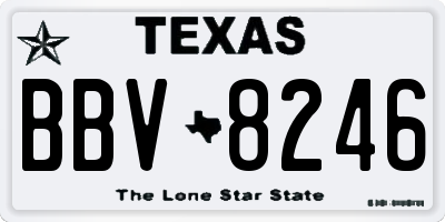 TX license plate BBV8246