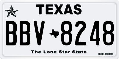 TX license plate BBV8248