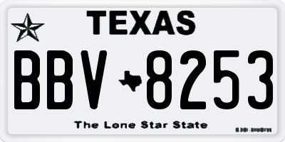 TX license plate BBV8253