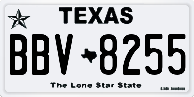 TX license plate BBV8255