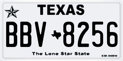 TX license plate BBV8256