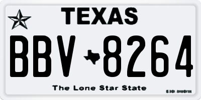 TX license plate BBV8264