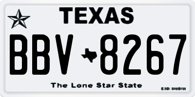 TX license plate BBV8267