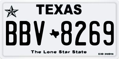 TX license plate BBV8269