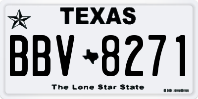 TX license plate BBV8271