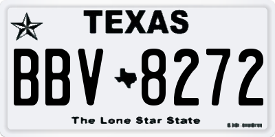 TX license plate BBV8272