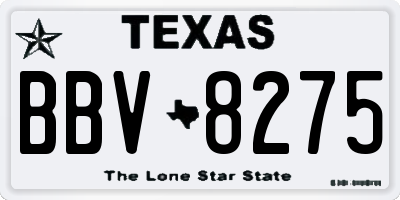 TX license plate BBV8275