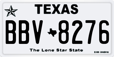 TX license plate BBV8276