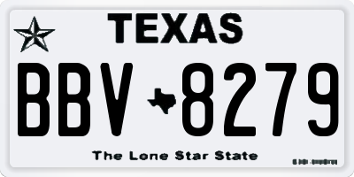 TX license plate BBV8279